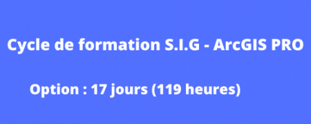 Cycle de formation SIG – ArcGIS PRO  « 17 jours » en ligne